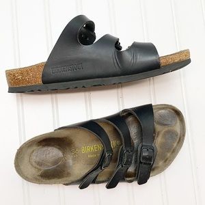 Florida Black leather Birkenstock sandals 36